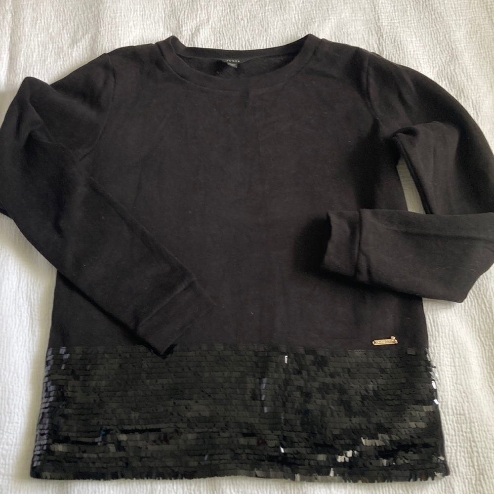 Guess Black Crew Neck Top